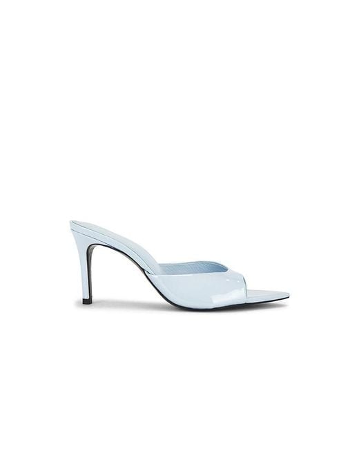 Black Suede Studio White Brea 80 Mule