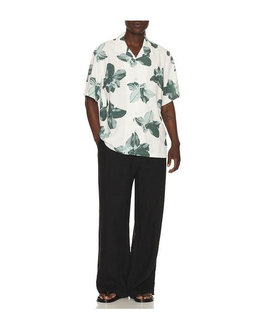 Rag & Bone White Avery Printed Shirt for men