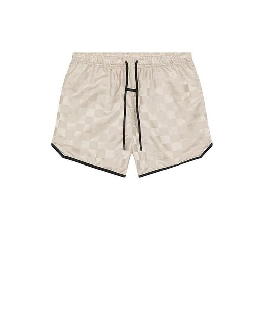 Fear Of God Natural Checkered Gym Short for men