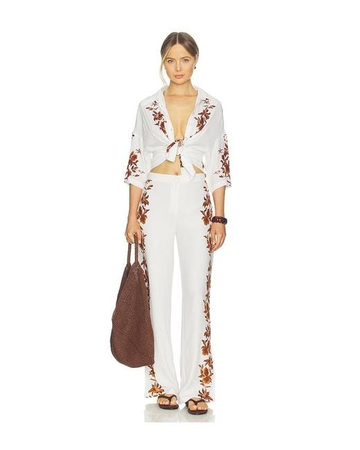 Hemant & Nandita White Pants With Slit