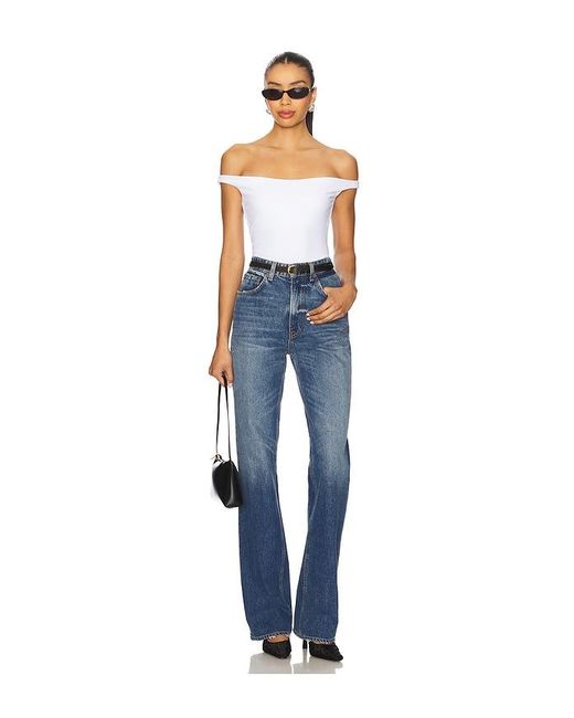 Susana Monaco Blue Off Shoulder Top