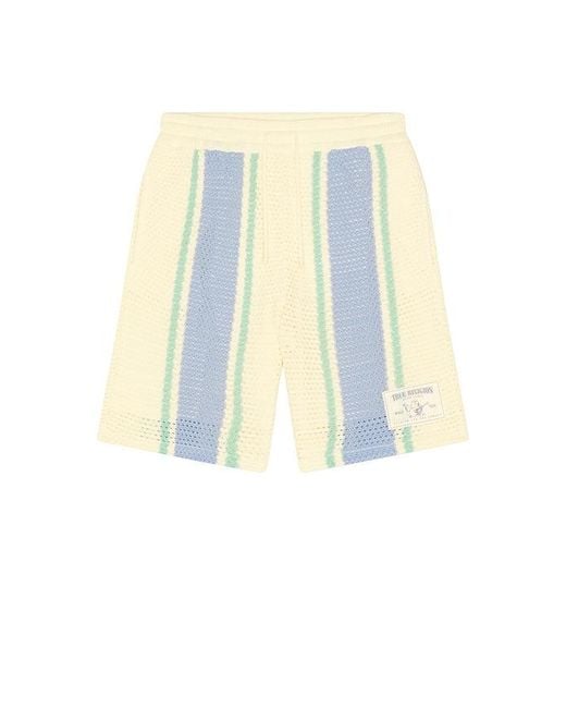 True Religion Multicolor Knit Stripe Shorts for men