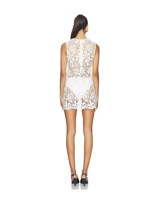 La Porte White Christine Lace Shift Dress