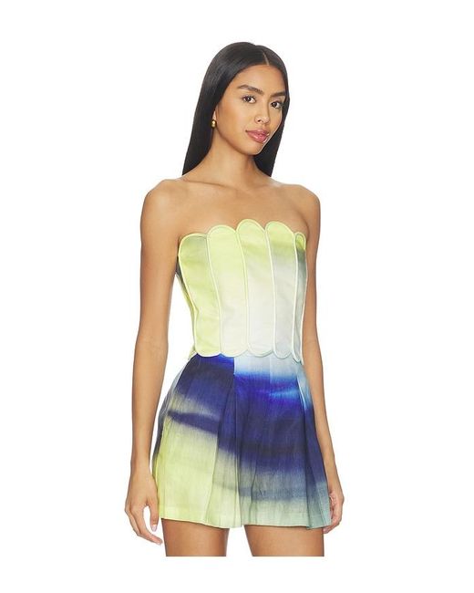Maylé Vásquez Blue Scallop Top