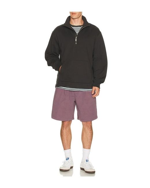 KAPPY DESIGN Purple Two Tuck Wide Half Pants for men