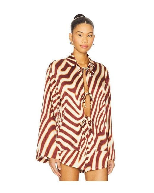 Seven Wonders Multicolor Langarmshirt Mit Bindedetail Vorn Montie