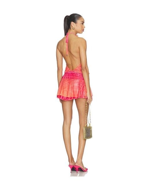 I.AM.GIA Red Aria Mesh Mini Dress