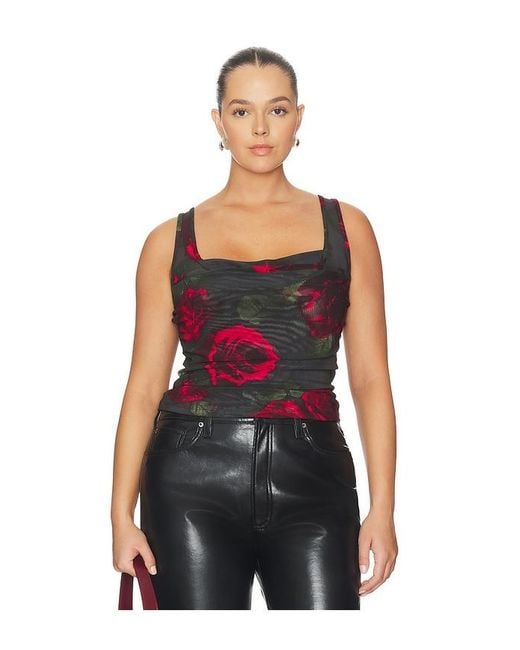 GOOD AMERICAN Black Mesh Bustier