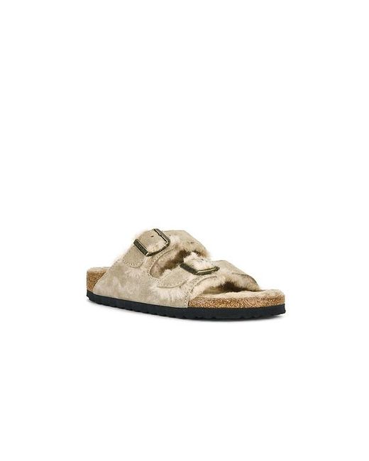 Birkenstock White Arizona Shearling Sandal