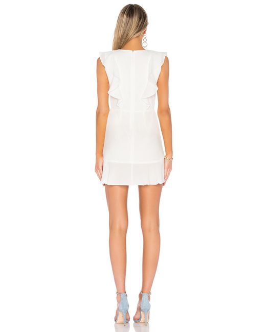bcbg tyrah ruffle mini dress