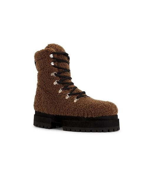 MARIA LUCA Brown Acacia Teddy Hiking Boot