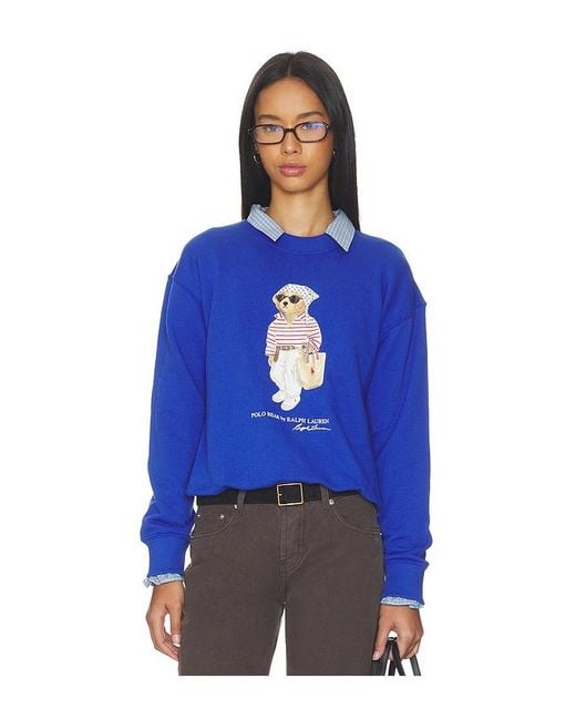 Polo Ralph Lauren Blue Island Fleece Crew Neck Sweatshirt