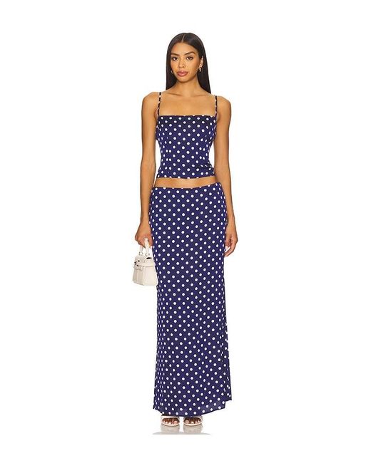MORE TO COME Blue Annie Maxi Skirt