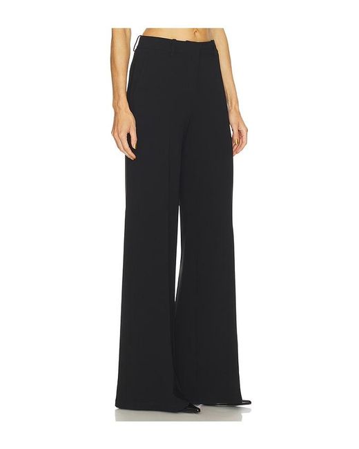 Theory Black Fluid Flare Crepe Pant