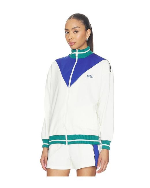 Gcds Blue Color Block Track Jacket
