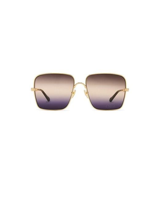 Chloé Multicolor Aly Square Sunglasses