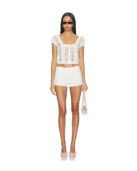 GUIZIO White Emery Blouse