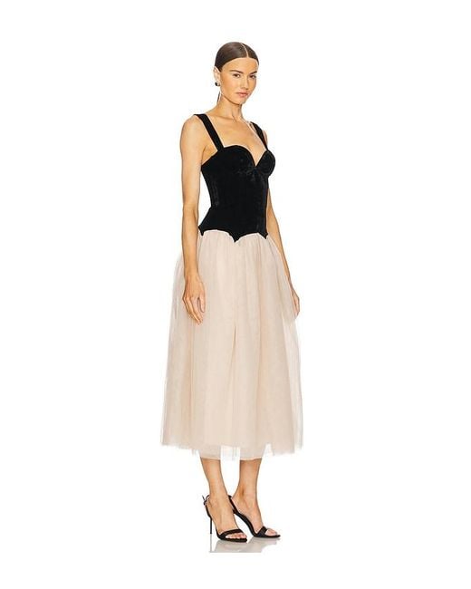 LPA White Estella Midi Dress