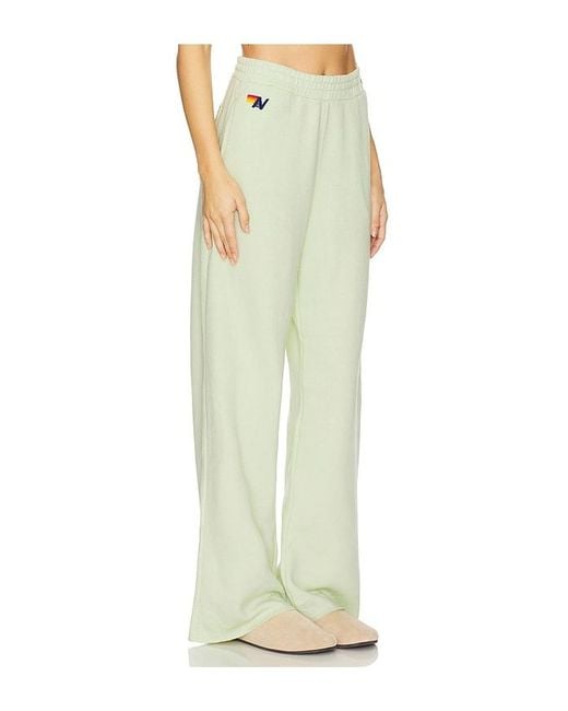 Aviator Nation White Wide Leg Pocket Sweatpant