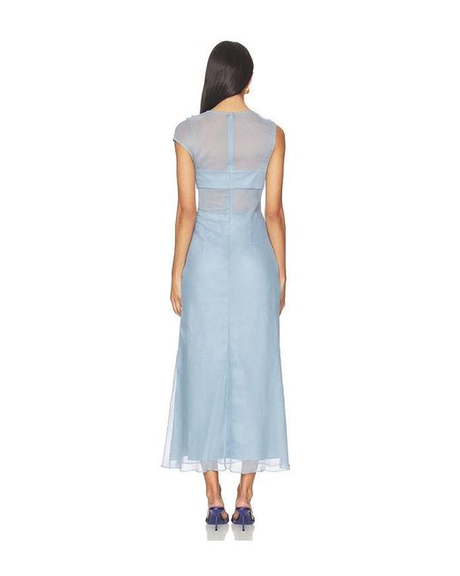 AMUR Blue Amille Sheer Gown