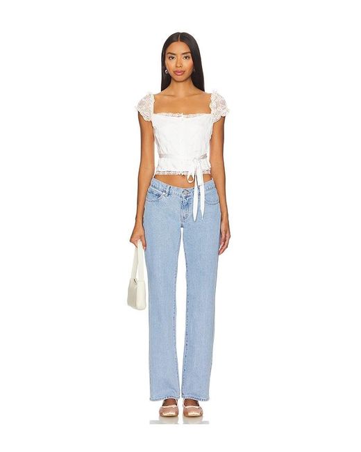 A.Brand Blue Midweight Straight Leg Denim Jeans