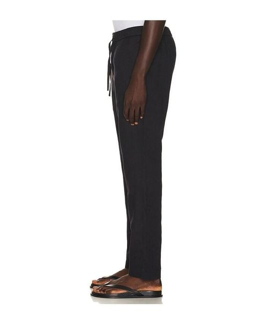 Frescobol Carioca Black Oscar Linen Chino Pant for men