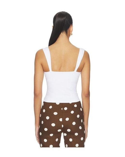 Susana Monaco White Angle Strap Top