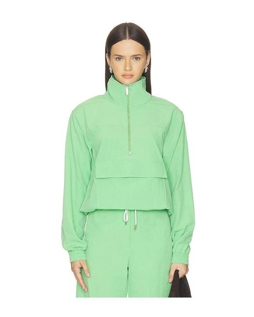 ALIGNE Green Rain Lightweight Woven Track Top