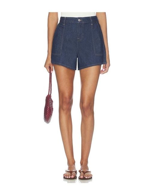 7 For All Mankind Blue Utility Kori Shorts