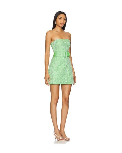 amanda uprichard sandrine dress green Amanda Uprichard Sandrine Silk Mini Dress