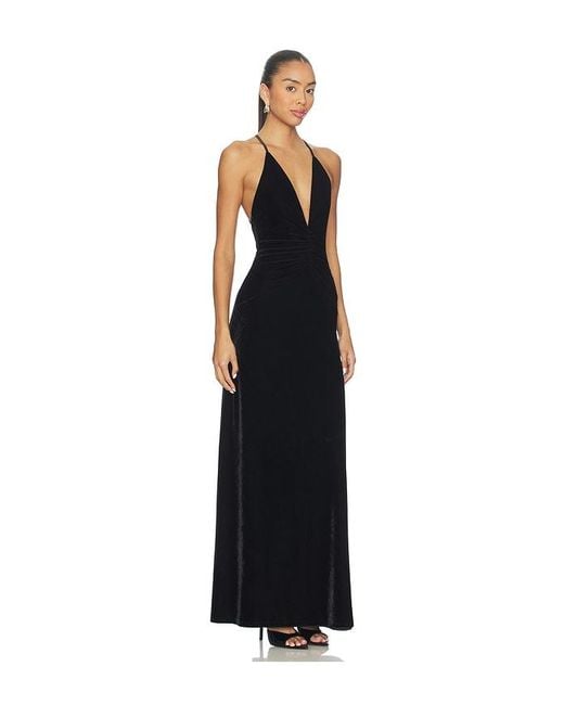 Tularosa Black Marilyn Velvet Gown