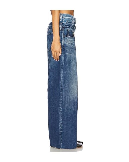 Moussy Blue Bogota Double Belt Jeans