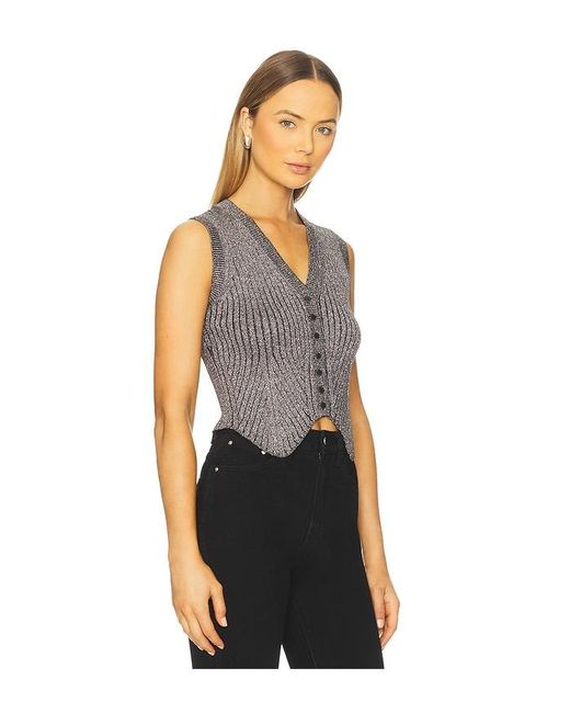 AllSaints Black Cruz Shine Waistcoat