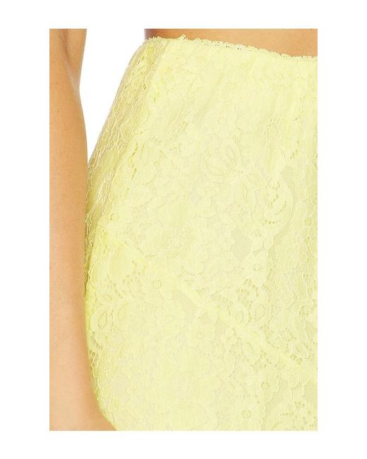 Cami NYC Yellow Effie Lace Midi Skirt