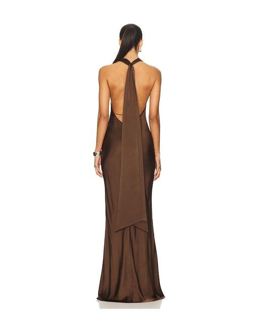 SAU LEE Brown Pearl Gown