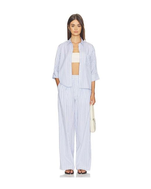 Rag & Bone White Chappell Stripe Poplin Pant