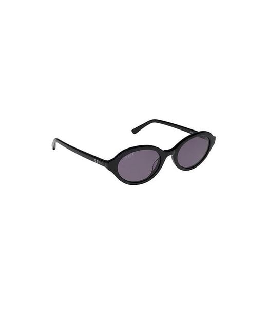 DIFF Black X Rachael Kirkconnell 90s Oval Sunglasses