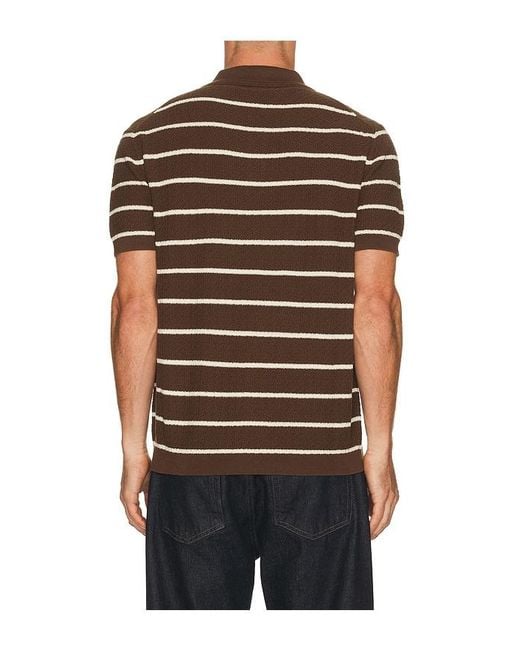 Jonathan Simkhai Black Calum Short Sleeve Polo for men