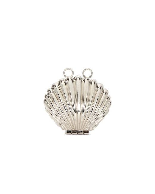 petit moments White Shell Chain Clutch