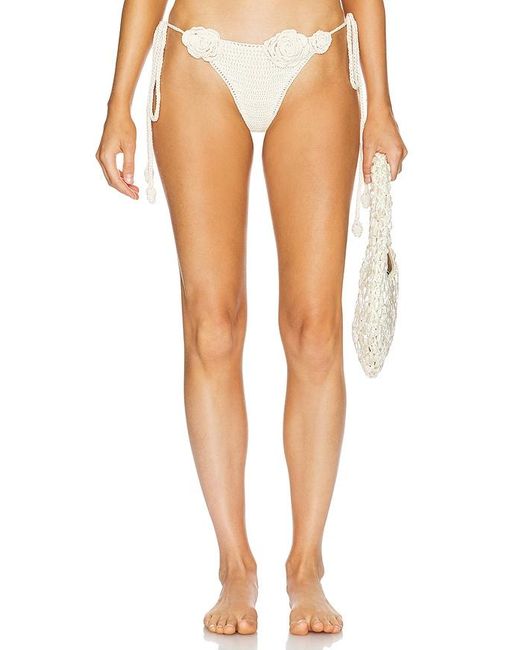 Tularosa White Nora Crochet Bikini Bottom