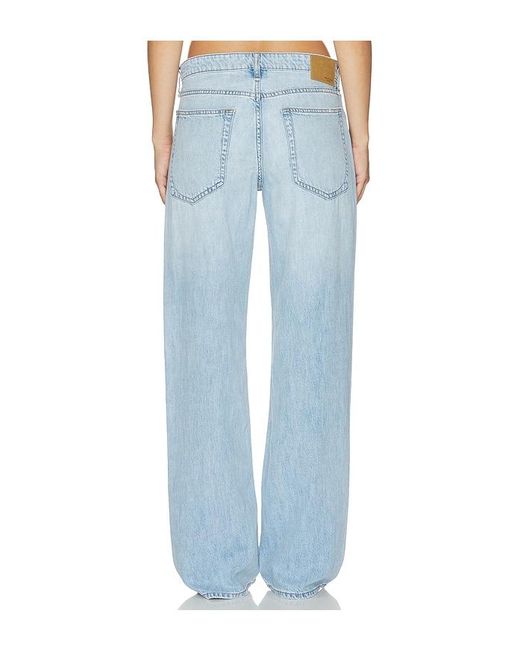 Rag & Bone Blue Featherweight Cam Full Straight Jeans