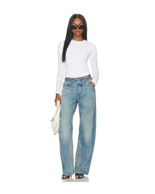 Alexander Wang Blue Balloon Jogger Jeans With Crystal Drawcord