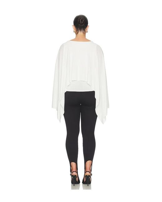 L'academie White Nasim Knit Cape Top