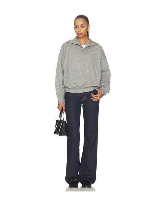 Polo Ralph Lauren Gray Arctic Fleece Knit Long Sleeve Mock Neck Sweatshirt