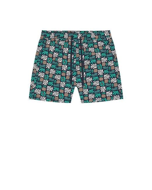 Fair Harbor Green Bungalow Swim Trunk for men