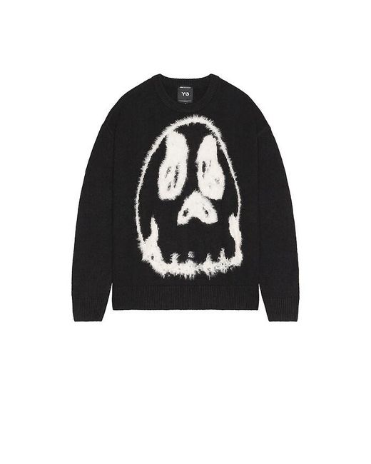 Y-3 Black Gfx Knit Sweater for men