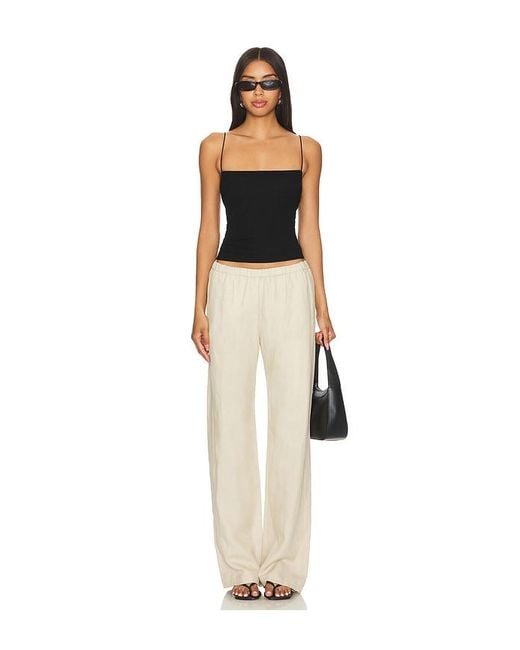 Enza Costa Black Silk Knit Strappy Essential Tank