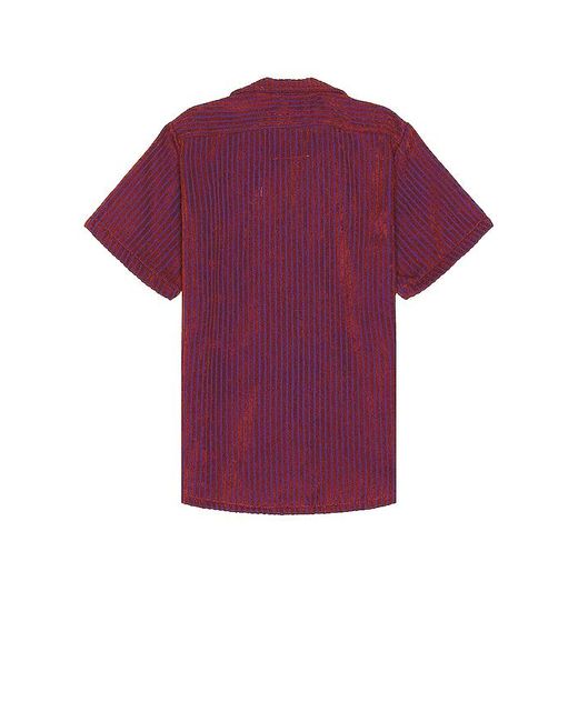 Oas Purple Deep Cut Cuba Terry Shirt for men