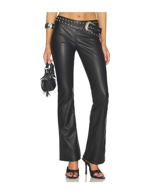 superdown Blue Melisa Faux Leather Pant