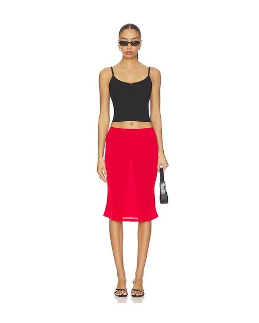 RAT BOI Red Scoop Back Crop Cami Top